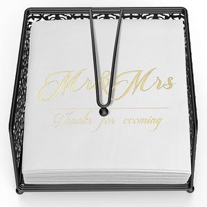 Modern Decorative <b>Black</b> Handcrafted Metal Napkin Holder Wedding Party At Lowest Price - Product Image 2