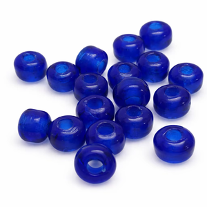 Perles de verre bleues faites à la main avec une finition lisse pour la fabrication de bijoux, l'artisanat tribal et les motifs traditionnels en boîte - Product Image 1