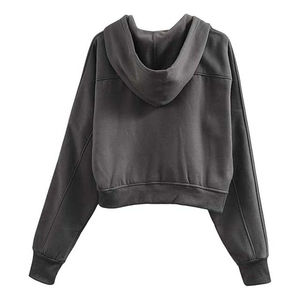 Sweat à capuche de gymnastique de haute qualité pour femmes, sweat à capuche respirant et surdimensionné avec broderie 3D, prix de gros, sweat à capuche zippé - Product Image 2