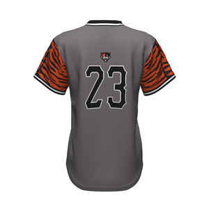 Maillot à col en V en polyester 100% personnalisé pour hommes grande taille nouveau style de vêtements de sport respirants vêtements de baseball et softball à transfert de chaleur - Product Image 3