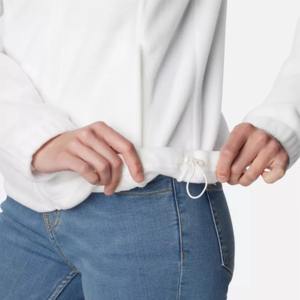 Pull en molleton à fermeture éclair complète avec logo personnalisable pour femme avec col montant pour l'automne et le printemps Style décontracté en coton éponge - Product Image 4