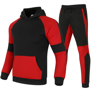 Comprar al por mayor de bloque de color personalizable Sudadera con capucha Jogger conjunto para los hombres invierno otoño conjunto para los hombres - Product Image 4