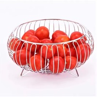 Panier de rangement multifonctionnel en fil métallique finition charbon écologique pour cuisine, style classique moderne, support organisateur de fruits en fer