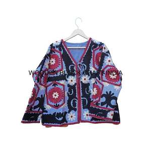 เสื้อแจ็คเก็ตฤดูหนาวผ้าฝ้ายแท้ 100% ลายปักดอกไม้ ทนทาน ระบายอากาศได้ดี เป็นมิตรกับสิ่งแวดล้อม ซับในหนา คอวี ถอดออกได้ - Product Image 2