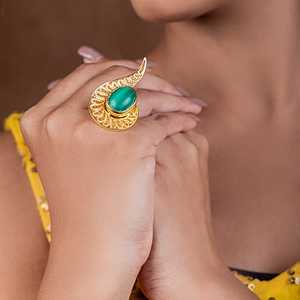 Accesorio de moda de piedra verde de malaquita Tanima de alta calidad del proveedor indio directo Nueva llegada Clásico para compromiso - Product Image 1