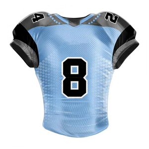 Uniforme de fútbol americano Jersey Fabricación al por mayor Totalmente poliéster Diseño personalizado camisetas bordadas Camiseta de fútbol americano - Product Image 1