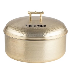 La última nueva colección de cazuela de metal con espejo pulido, calentador de alimentos de Oriente Medio, cazuela de metal de diseñador más vendida - Product Image 3