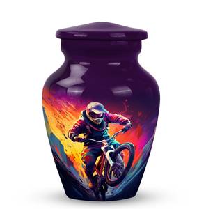 Urna de motorista paseo decorativa para cenizas humanas cremación para cenizas adultos funerario urnas conmemorativas personalizadas - Product Image 3