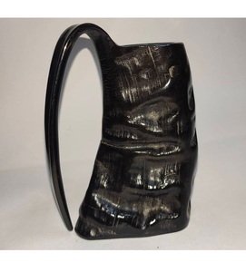 Tasse en corne design fantaisie pour bière vin chope de table meilleure conception faite maison tasse à boire en corne naturelle - Product Image 6