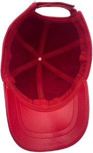 Gorras de Béisbol de Piel de Oveja Auténtica, Estilo Deportivo, Color Sólido Personalizable, Ajustables, 6 Paneles, Transpirables e Impermeables - Product Image 4