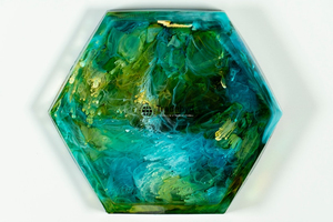 Posavasos de Resina de Lujo, 4x4 Pulgadas, Cuadrados, Hechos a Mano, Juego de Posavasos para Protección de Mesa, Multicolores, Tradebyd - Product Image 5