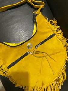 Sac à main à franges en cuir suédé Style Western Girl Sac à bandoulière Sac cartable Sac western en daim avec franges et perles - Product Image 4