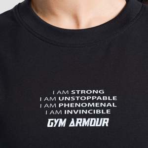 เสื้อยืดถักลำลอง GA Unstoppable สีดำสำหรับการฝึกซ้อม - Product Image 5