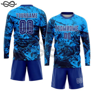 ชุดกีฬาฟุตบอลแบบแห้งเร็วชุดเสื้อฟุตบอลคุณภาพสูงชุดเสื้อเจอร์ซีย์ฟุตบอลแบบฝรั่งเศสโลโก้ตามสั่ง - Product Image 3