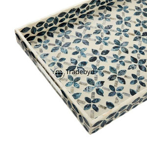 Tradebyd Plateau d'incrustation de nacre Plateau décoratif de luxe pour intérieurs de maison élégants - Product Image 5