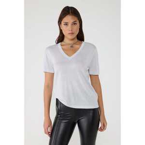 T-shirt à col en V scintillant - Product Image 1