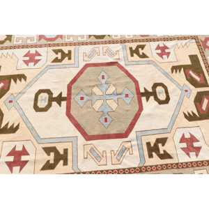 พรมวินเทจขนาด 5.6x8.1 ฟุต, พรม, พรมแดงสไตล์โอเรียนทัลทำจากขนสัตว์ - Product Image 5