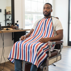 Capa de Peluquería de Diseño Moderno con Cierre Ajustable, Capa de Peluquería Informal para Venta en Línea - Product Image 6