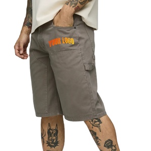 Hot Selling European American Men's Mid Waist Cargo Pants Multi-Pocket solid color Casual Shorts Beach Fashion Five-Point Pants - Product Image 1