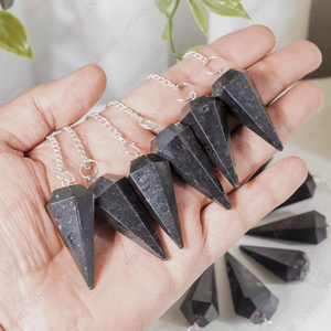 Péndulos Generadores de Energía Aura de Turmalina Negra Facetada Angel, ¡Gran Venta! - Product Image 2