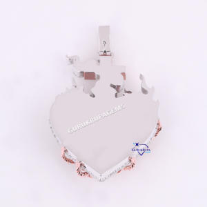 Diseño personalizado de moda Dos tonos 14Kt Oro Lab Grown Diamond Iced Out Hip Hop Colgante lujoso para hombres Ropa de fiesta - Product Image 6