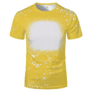 Nueva llegada 2023 poliéster Top Mans camiseta personalizada tasas al por mayor sublimadas camisetas para hombre en color amarillo - Product Image 1