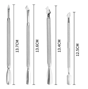 ANAAIF, empujador profesional de cutículas de uñas de acero inoxidable, herramienta de manicura de hoja curva para dedos, raspador de cutículas de uñas - Product Image 3
