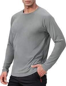 Camisetas Deportivas de Manga Larga para Hombre, Talla Grande, de Verano, Secado Rápido, Transpirables, Ecológicas, Antiolor, Elásticas, para Correr y Hacer Ejercicio - Product Image 4