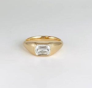 Cubic Zircon Stone Cushion Cut Minimalist Band 925 Sterling Silver Women <b>Girl</b> Engagement <b>Ring</b> Fine Silver Jewelry Wholesale Bulk - Product Image 1