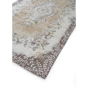 พรมขนสัตว์สีน้ำตาลเบจวินเทจถักมือ รุ่น Pae-2186 สำหรับใช้ในบ้าน-ลายเมดัลเลียนนามธรรมรูปสี่เหลี่ยมผืนผ้าสำหรับห้องนั่งเล่น ห้องโถง ห้องพัก - Product Image 2