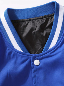 Chaqueta polar con letras de béisbol para jóvenes adultos hecha a medida de la mejor calidad, chaqueta de decoración con bordado de tela de lona para hombres - Product Image 4