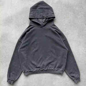 Servicio OEM logotipo personalizado suelta de gran tamaño lavado con ácido sudaderas con capucha hombres diseño Vintage liso teñido estilo de calle hombres sudaderas con capucha 2025 - Product Image 6