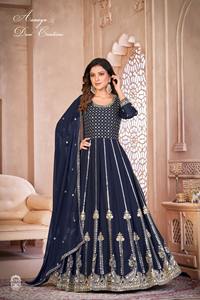 El último diseñador Heavy Faux Georgette Sequence Work Fancy Anarkali Gown - Product Image 2