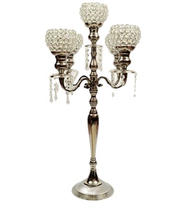 Candelabro de Cristal de 5 Brazos Más Vendido, Elegante Candelabro |   Centro de Mesa para Bodas, Fiestas de Navidad y Decoración para Ocasiones Especiales - Product Image 2