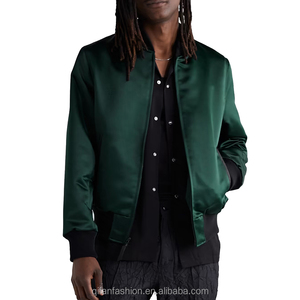Chaqueta Bomber de Satén Personalizada para Hombre, con Logotipo Frontal, Transpirable, de Secado Rápido, Chaqueta de Invierno al por Mayor 2025 - Product Image 2