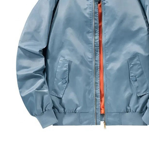 Chaqueta bomber de cuero para hombre personalizada directa de fábrica, chaquetas universitarias de Hip Hop transpirables e impermeables - Product Image 2