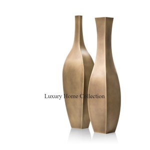 Modern Centerpiece for Dining <b>Wedding</b> <b>Vase</b> Tabletop for Home Flower Pots and <b>Vase</b> Brown Color Shade Material Aluminum Casted - Product Image 3