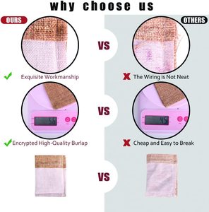 ถุงของขวัญขนาดเล็กถุงผ้ากระสอบที่มีเชือกดึงนำมาใช้ใหม่ได้ถุงปอกระเจาสำหรับงานวันเกิดงานแต่งงานงานปาร์ตี้วันฮาโลวีนเทศกาลคริสต์มาส - Product Image 2