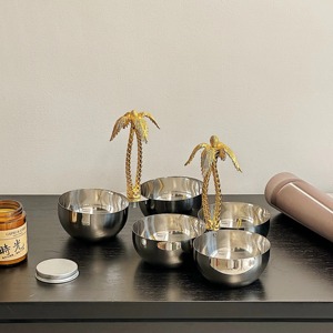 <b>Tree</b> Inspired Decorative Bowl Gold Handle Silver Bowl Perfect for <b>Chocolates</b> Candies Nuts and Seasonal Entertaining From India - Product Image 5