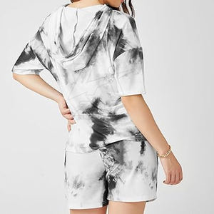 Conjunto de pantalones cortos y Sudadera ligera personalizable para mujer, chándales de invierno de algodón 100% transpirables - Product Image 3