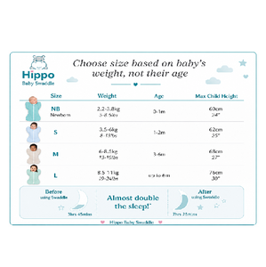 Premium Hippo Baby Swaddle <b>Light</b> Turquoise Soft Breathable Newborn <b>Sleep</b> Sack Infant Cozy Comfort Wrap Design - Product Image 1