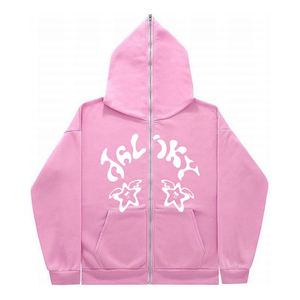 Sweat à capuche zippé intégral pour homme, personnalisé, de haute qualité, brodé, hiver, lourd, 100% coton - Product Image 5