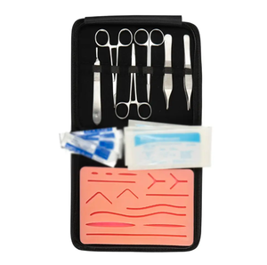 Kit de Suture Chirurgicale pour Étudiants, Instruments en Acier Inoxydable, Utilisation Manuelle, Comprend des Ciseaux et des Pinces - Certifié CE, Garantie 1 An - Product Image 1