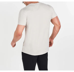 T-shirt de sport pour homme, coupe slim, en coton biologique, personnalisable en usine, haute qualité, séchage rapide, respirant - Product Image 6