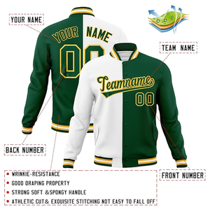 Chaqueta cortavientos de lona ligera ajustada de calle alta personalizada para adultos jóvenes Varsity béisbol Stand Collar invierno - Product Image 2