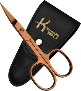 Tijeras para Cutículas Premium Multiusos de Acero Inoxidable con Hojas Curvas - Tijeras de Manicura para Uñas, Cejas y Pestañas - Product Image 2