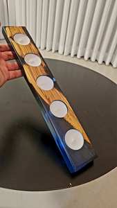 Portavelas Ecológico de Resina y Madera, Forma Personalizada, Elegante, Hecho a Mano, para Decoración de Mesa de Oficina en el Hogar - Product Image 2