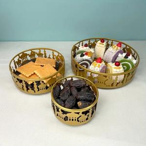 Bandeja de servicio de metal para restaurantes, hoteles, acabado pulido, diseño moderno, tamaño personalizable, logotipo decorativo, bandeja de fechas de postre - Product Image 2