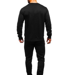 Survêtements d'hiver en molleton de polyester pour hommes, coupe ajustée, vêtements de sport confortables, logo personnalisé, vente en gros de techniques de strass imprimés - Product Image 6