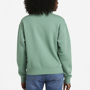 Vente chaude Streetwear Quater Zip Up Heavyweight 100% Coton Polaire Respirant Hiver Porter Chaud Femmes Sweat - Product Image 5